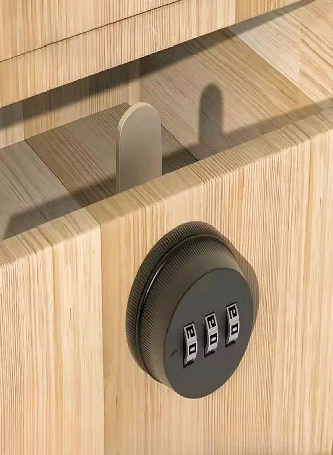 Sunkizzrs® Household 3-Digit Password Drawer Lock (All-Metal) - Cabinet Door Zinc Alloy Combination Lock - Security Lock for Drawer/Cabinets/Mailbox/Locker, Suitable for 15-25mm Plate Thickness - Image 1